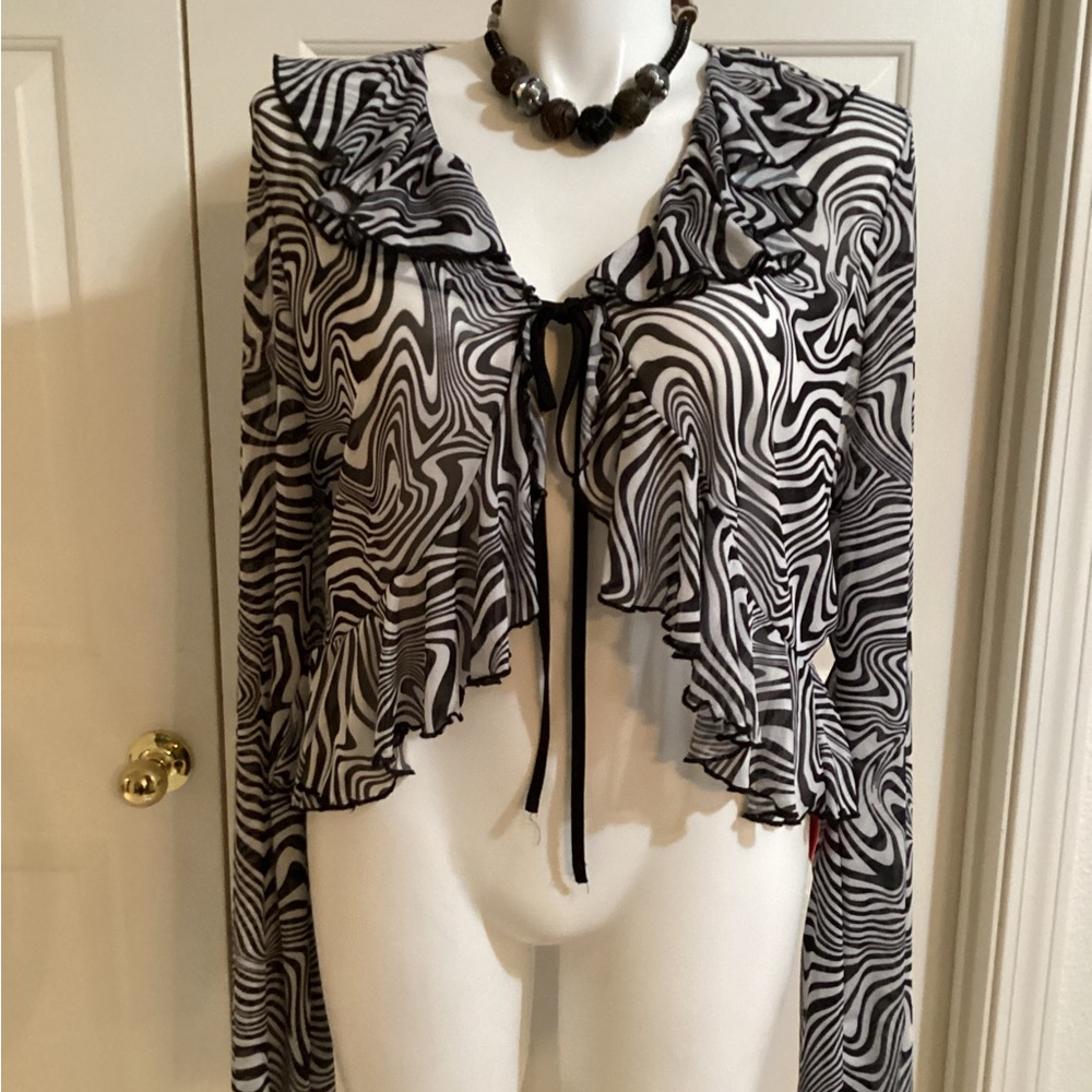 Black and White Zebra Print Blouse